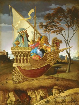 Fantasía popular Painting - Reyes Magos en un barco Fantasía